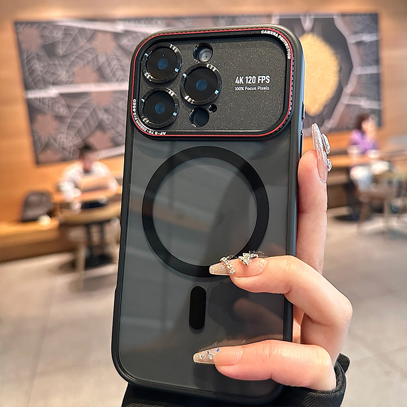 酷图磁吸秒变17新款适用苹果16promax大视窗手机壳iPhone15pro肤感磨砂14pm高级感ip16全包防摔套商务男15