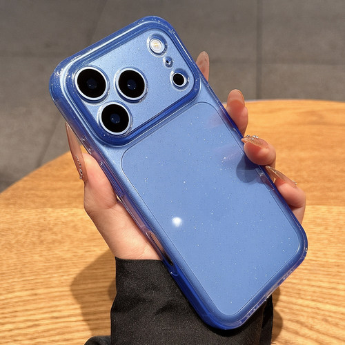 适用苹果18promax手机壳新款闪粉蓝色iphone18pro小众高级感17pro全包防摔16透明硅胶15女外壳超火好看保护套
