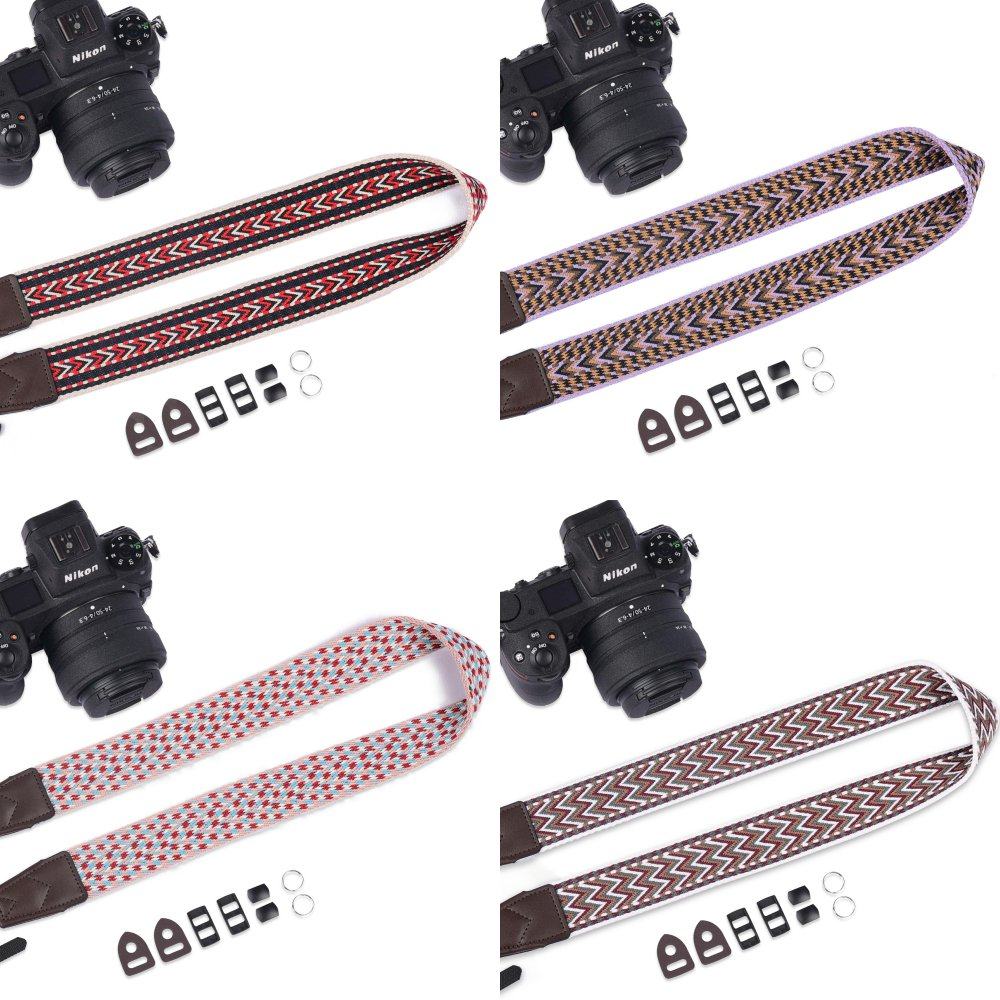 背包客Z20民族风炫彩相机T0254肩带专业摄影棉织背带复古简约织带