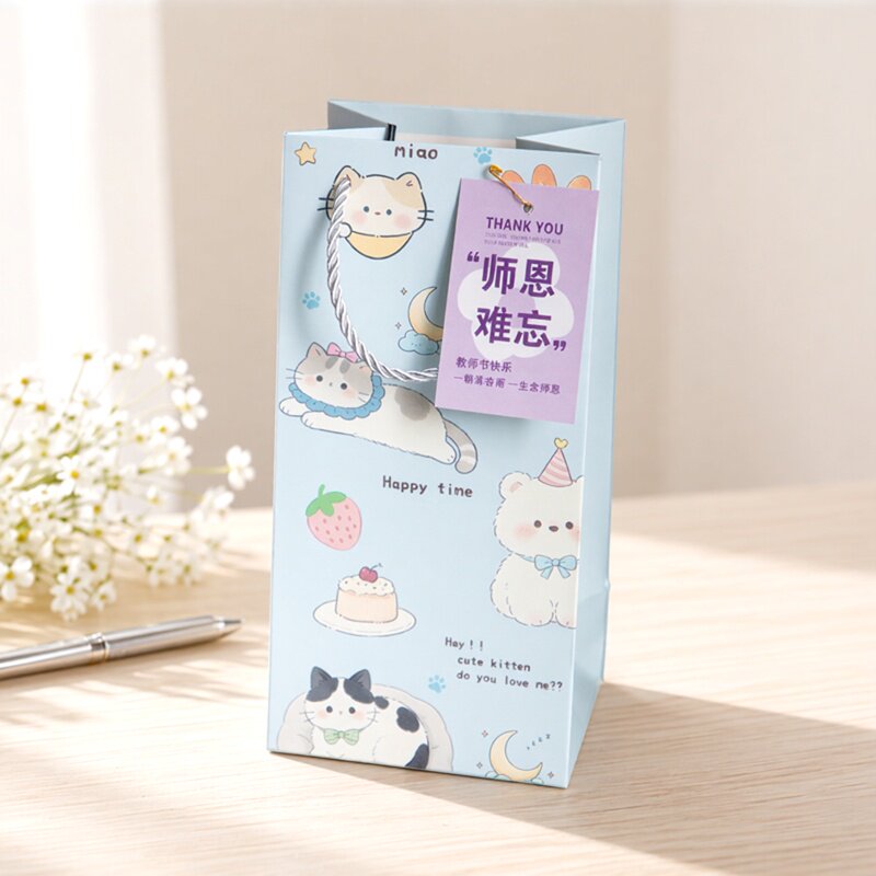 教师节保温杯手提袋礼品袋水杯袋图片