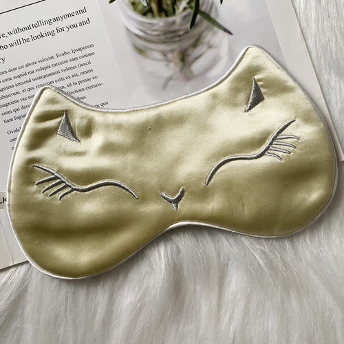 100%真丝眼罩双层桑蚕丝男女通用遮光助睡眠缓解眼疲劳舒适瑕疵款