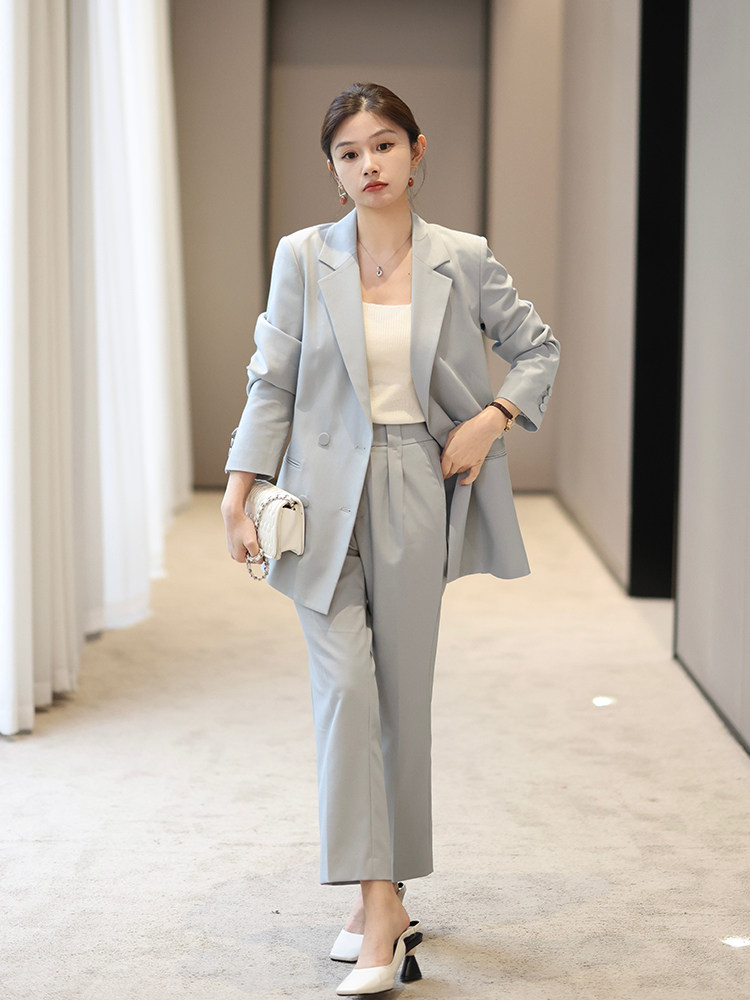 봄과 가을 여성을 위한 여신 스타일 패셔너블한 캐주얼 슈트 투피스 슈트 서양식 연령 감소 기질 우아한 고급 슈트 슈트 트렌드