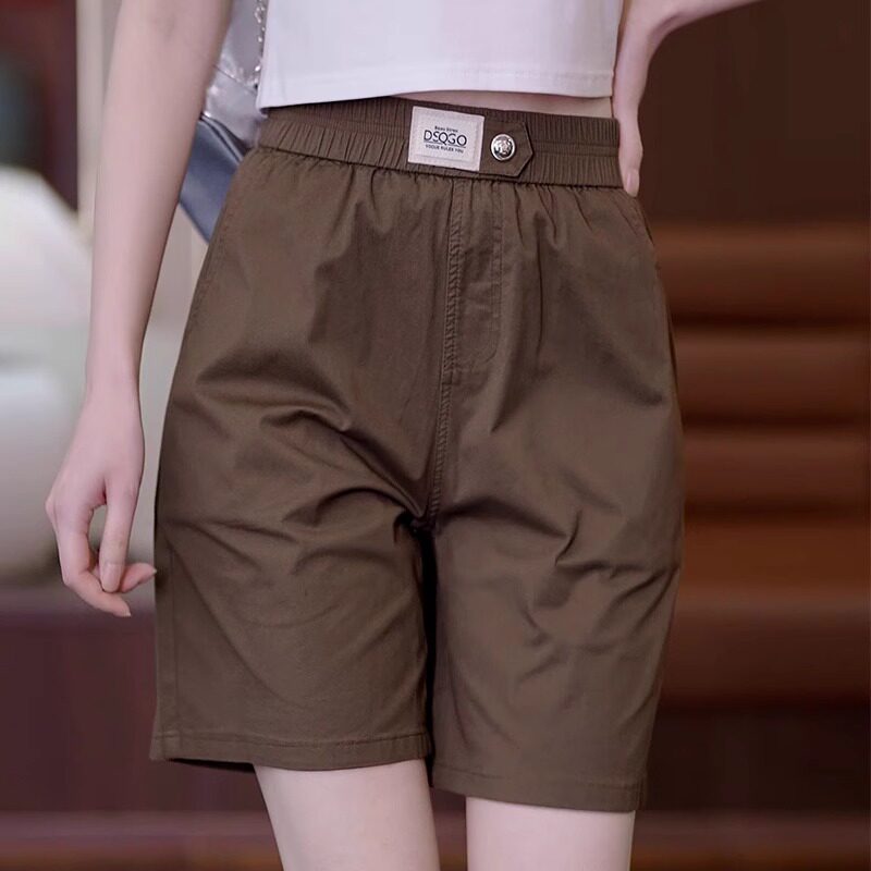 冰丝短裤子女夏季薄款2026年新款高腰显瘦女裤宽松休闲直筒五分裤