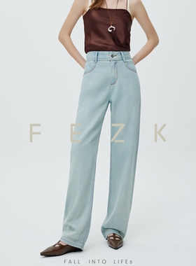 FEZK 当夏•汉麻透气面料 诠新定义软牛仔轮廓版型直筒纸片裤FW19