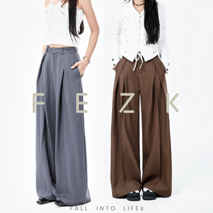垂感高腰双叠设计阔腿西裤 life·超薄天丝织料 FD372 Easy FEZK