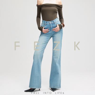 FEZK Zephyr•三线稳定弹性工艺 莱卡四面弹无束棉感阔喇裤FL035