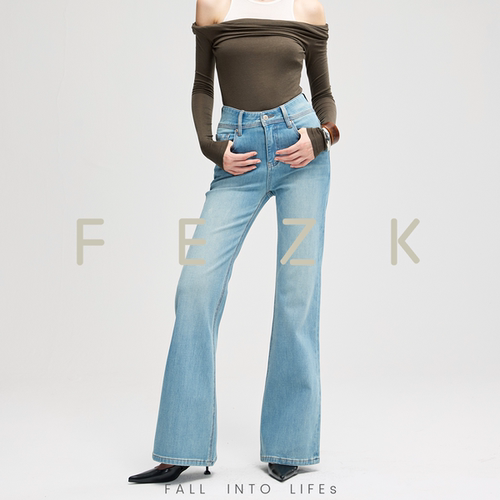FEZK Zephyr•三线稳定弹性工艺 莱卡四面弹无束棉感阔喇裤FL035