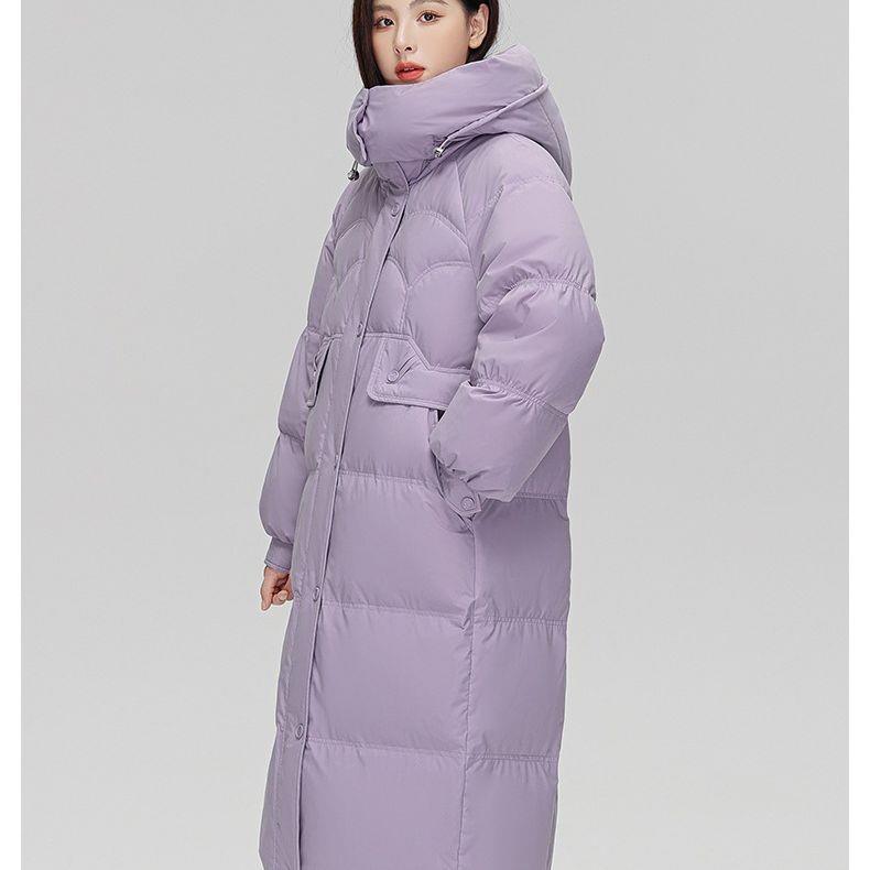 【白鹅绒】平湖羽绒服女款高端女长款过膝2025冬新款韩版爆款外套