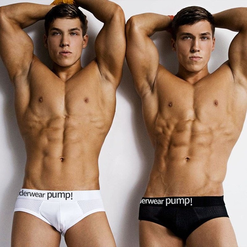 性感男士三角裤网布经典黑白色舒适运动低腰健身激凸内裤男MP5589