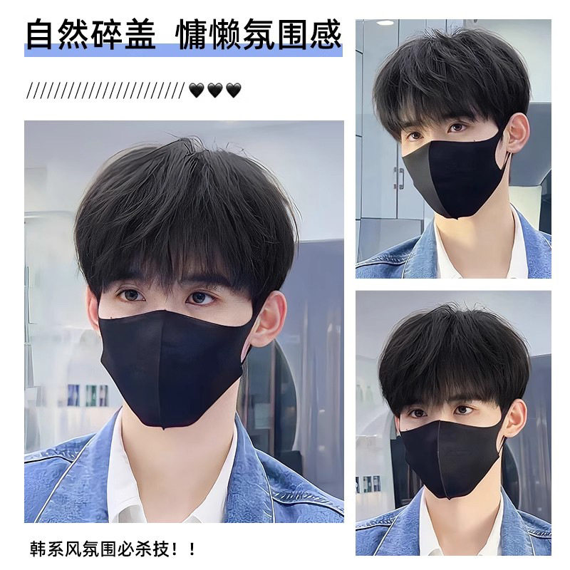 假发男短发头套碎盖全手织头顶补发全真发无痕遮地中海秃头发片