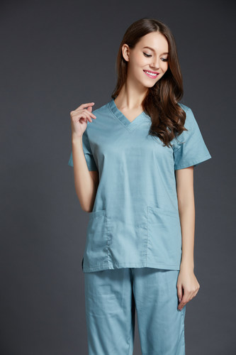 医院夏季纯棉手术衣女刷手服超薄