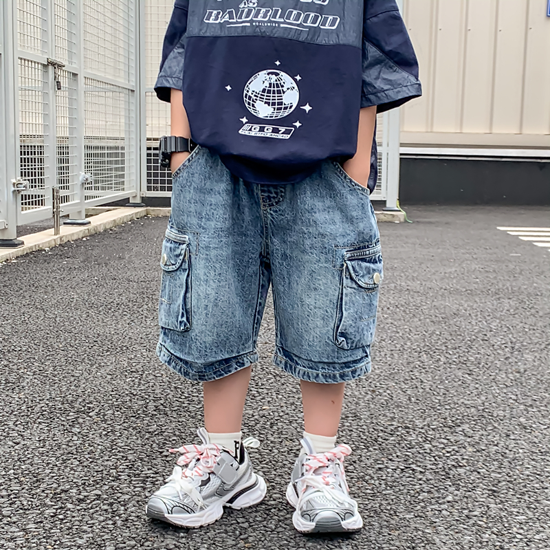 工装牛仔短裤派乐洋百搭