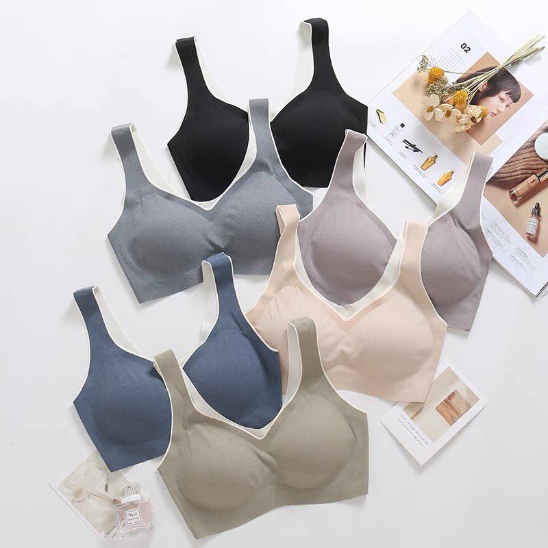 无痕Q弹睡眠乳胶中厚杯少女文胸