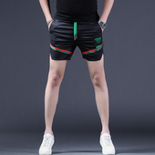 修身 冰丝四分裤 中裤 薄款 男士 男韩版 潮短裤 休闲马裤 三分裤 沙滩裤