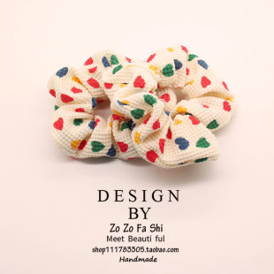 爱心大肠发圈猪大肠圈韩系韩国网红ins高级感发绳头绳女肥肠发饰