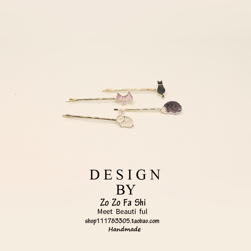 甜美发夹日韩可爱动物兔子一字夹小狗刘海简约边夹森女简约发卡,饰品/流行首饰/时尚饰品新,发饰,淘宝优惠券,粉丝福利购,淘宝优惠卷