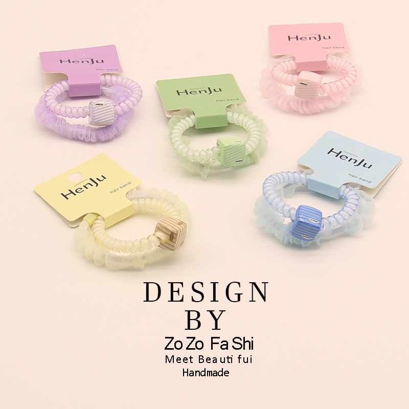 电话线发圈韩系ins网红无痕头绳