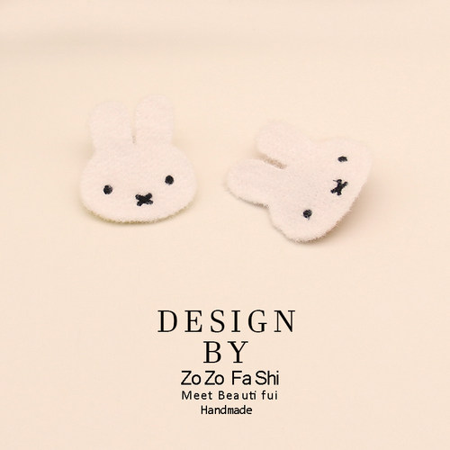 韩系新款毛绒兔子小发夹