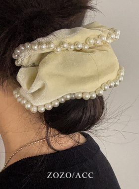 丝绒黑色超大号肠圈发绳扎头发马尾头绳女丸子头皮筋简约气质发圈