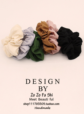 法式布艺猪大肠发圈ins韩系网红百搭女简约复古肥肠头绳可爱日系