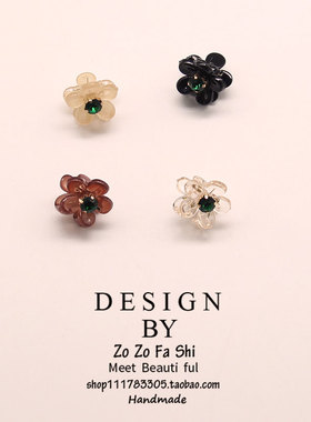 精致迷你花朵小抓夹发饰小号发卡子侧边夹简约刘海夹小发夹发抓女