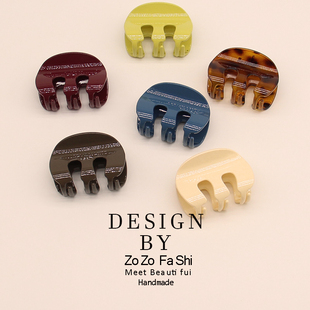 百搭发抓气质抓夹女后脑勺盘发 时尚 法式 高级感简约加厚PC发夹韩版