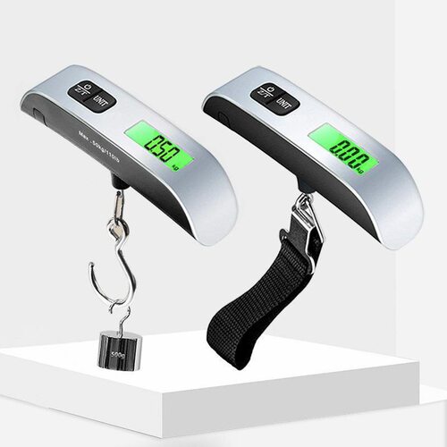 家用便携式粗柄手提秤迷你电子秤挂钩秤50kg小型吊秤行李秤手提称