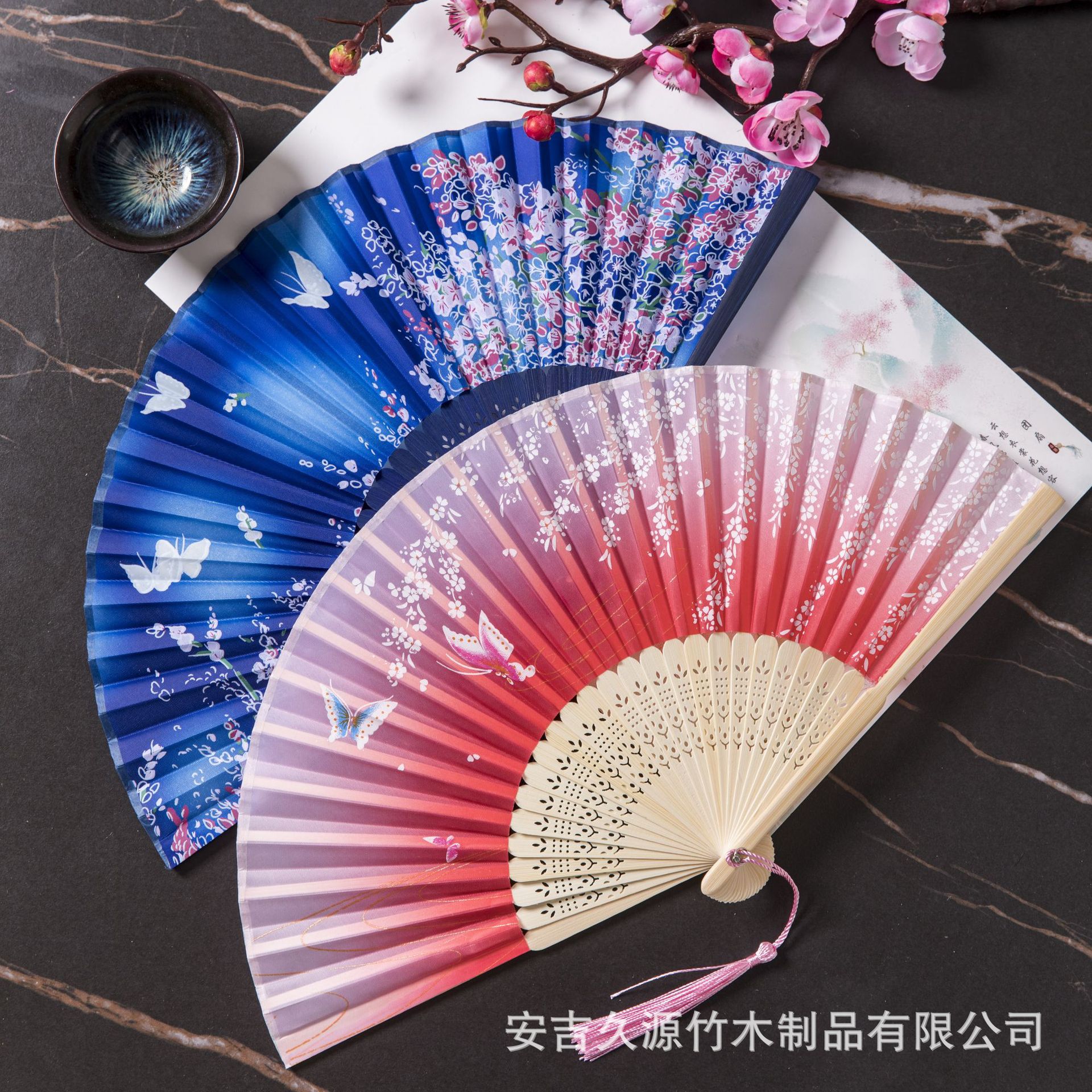 扇子折扇汉服女式古风古典古装夏季复古竹扇中国风国潮扇折叠随身