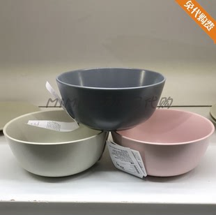 宜家代诺拉饭碗石瓷釉汤碗餐厅家用餐具网红饭碗单个陶瓷北欧纯色