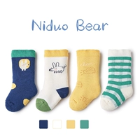 尼多熊 Детские зимние флисовые демисезонные носки, удерживающие тепло гольфы, увеличенная толщина, средней длины