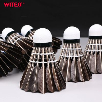 WITESS目击者羽毛球6只装耐打王不易打烂黑毛室外比赛套装训练用