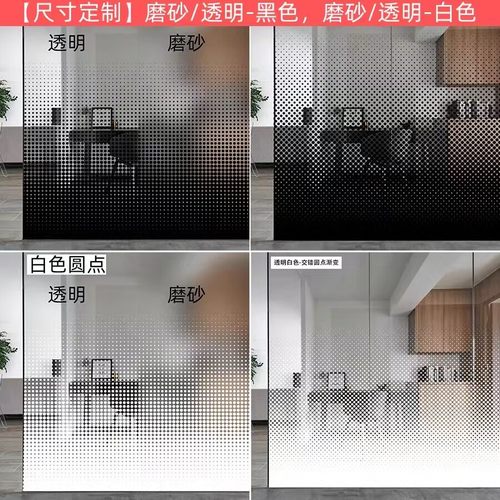 几何图案渐变装饰玻璃膜办公隔断