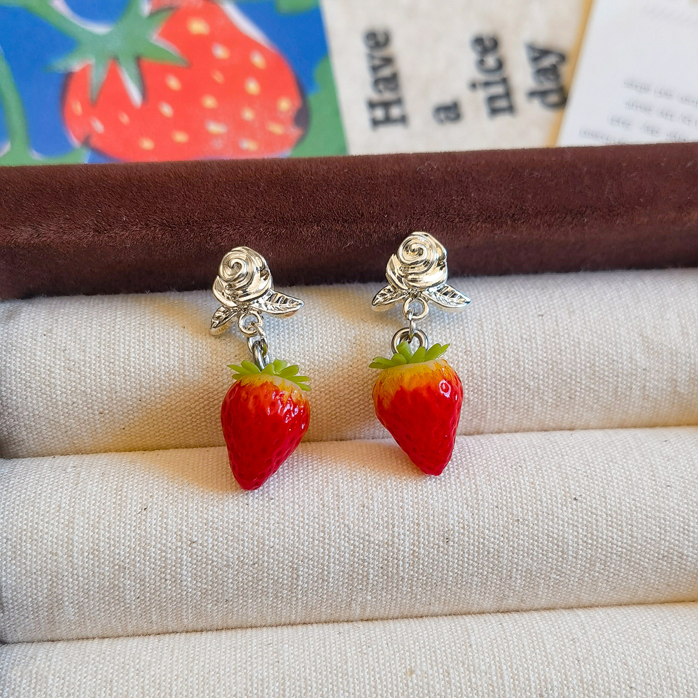 酸甜可口的草莓仿真水果耳环甜美少女心生物瓷耳钉防过敏可爱耳饰,饰品/流行首饰/时尚饰品新,耳环,淘宝优惠券,粉丝福利购,淘宝优惠卷