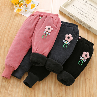 三层加绒加厚保暖裤 子儿童外穿冬季 超厚女宝宝一条过冬裤 女童棉裤