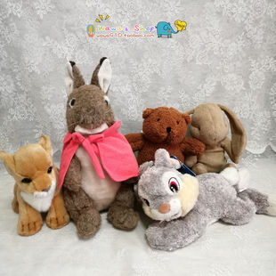 彼得兔日本联名绵羊公仔玩偶小鹿斑比玉桂狗生日挂件会眨眼抱抱喵