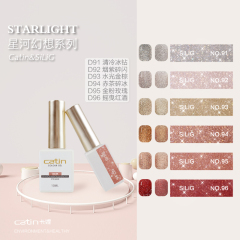 卡媞CATIN&SiLiG甲油胶碎钻胶星幻系列STARLIGHT水光爆闪金粉瓶装