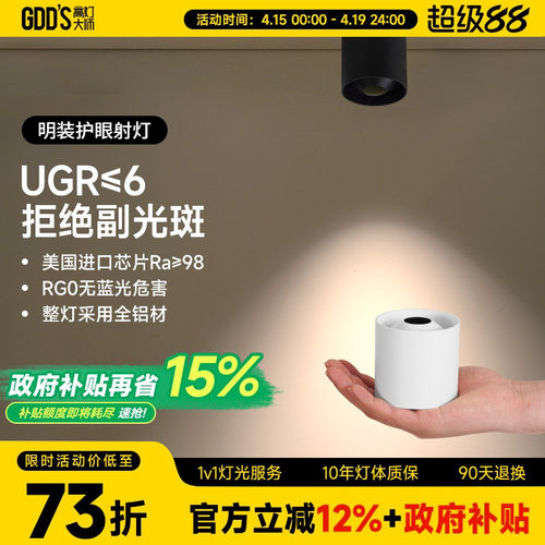 高灯大师防水小角度明装射灯