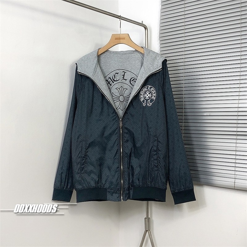 双重防御寒保暖防风衣料全身十字架马蹄印花个性街头拉链卫衣外套