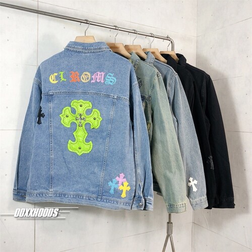 牛仔夹克天花板chic皮质金属