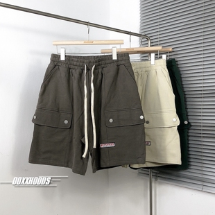 美拉德配色功欧美fog风高街kanye侃爷平替机能工装纯棉男五分裤子