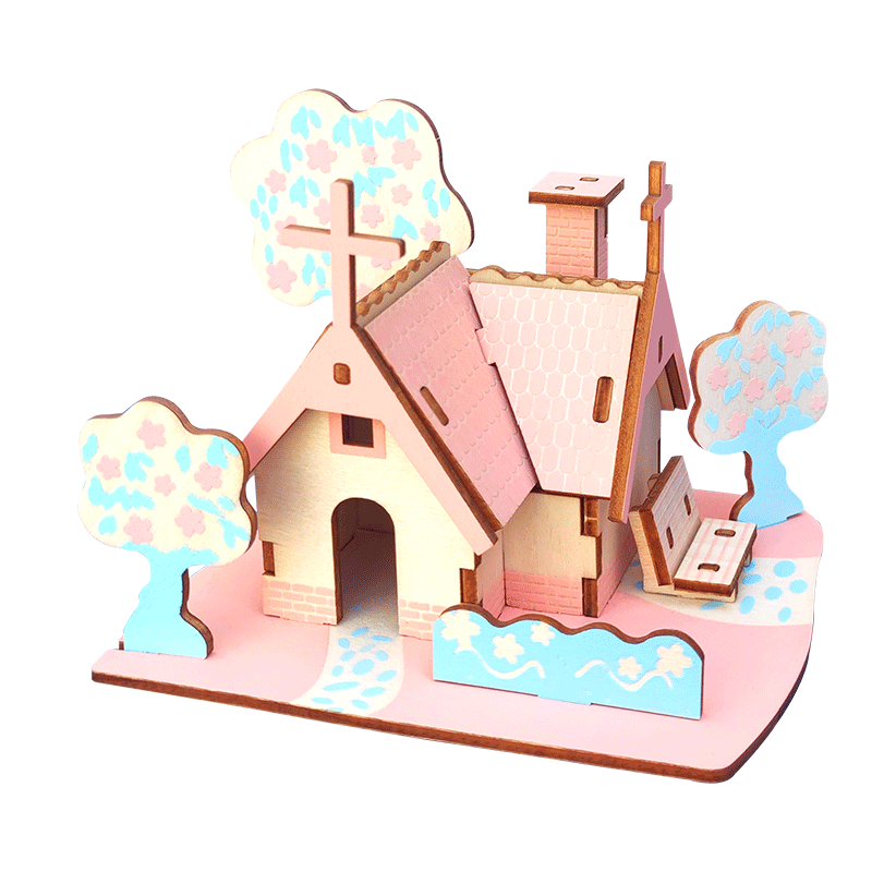 迪尔乐斯美式田园小屋3d立体拼图
