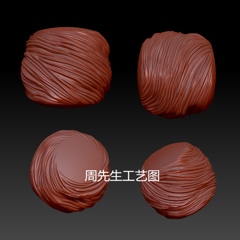 老型无相风化纹stl三维立体图圆雕图老型猴头橄榄核雕图珠子 Q876
