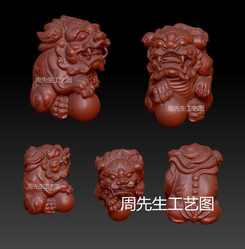 三维立体图圆雕图纸stl文件有求必应手把件雕刻机3d模型貔貅 Q588