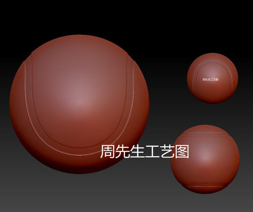球三维立体圆雕图图纸stl文件圆球配件雕刻机3d模型  Q536