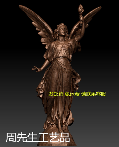 西方雕像 幸运女神 天使 精雕图 圆雕图 三维立体 stl 3d模型 298