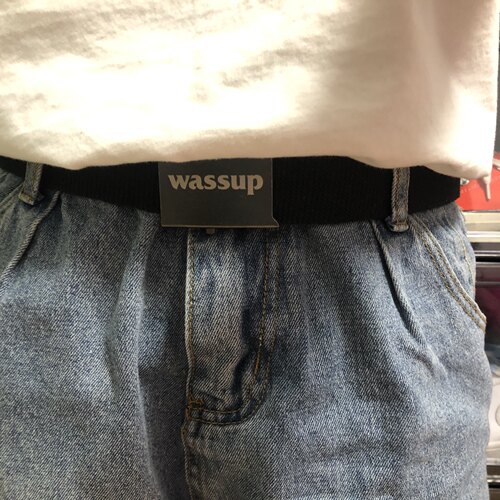 自动扣腰带皮带通用帆布WASSUP