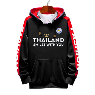 莱斯特城队服足球迷服瓦尔迪同款连帽卫衣薄款男女加绒外套球衣服