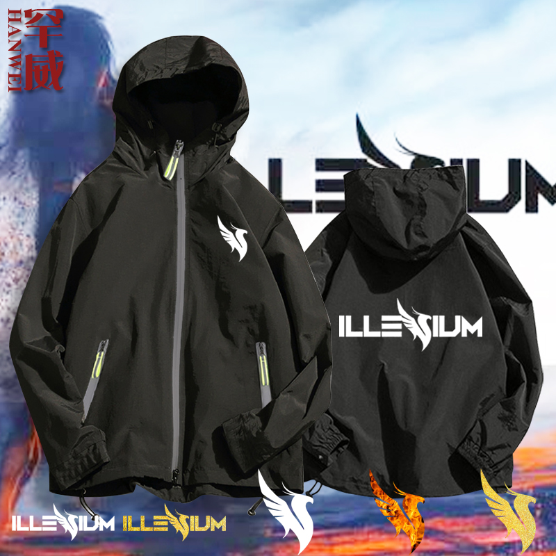 凤凰之子ILLENIUM电音EDM周边夹克连帽男女外套休闲帽衫音乐衣服