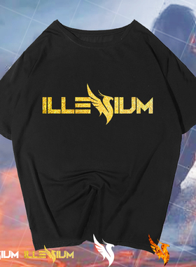 凤凰之子ILLENIUM电音EDM周边短袖T恤衫男女全棉半袖休闲衣服体恤