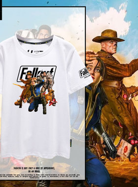 Fallout辐射4美剧游戏周边短袖T恤衫男女200克纯棉半袖体恤可定制